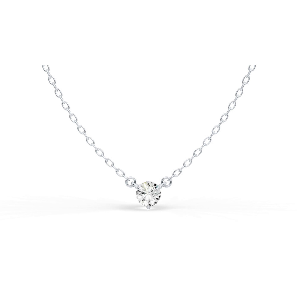360 degree view of 3-Prong Lab Diamond Solitaire Necklace (1/3 ct.)