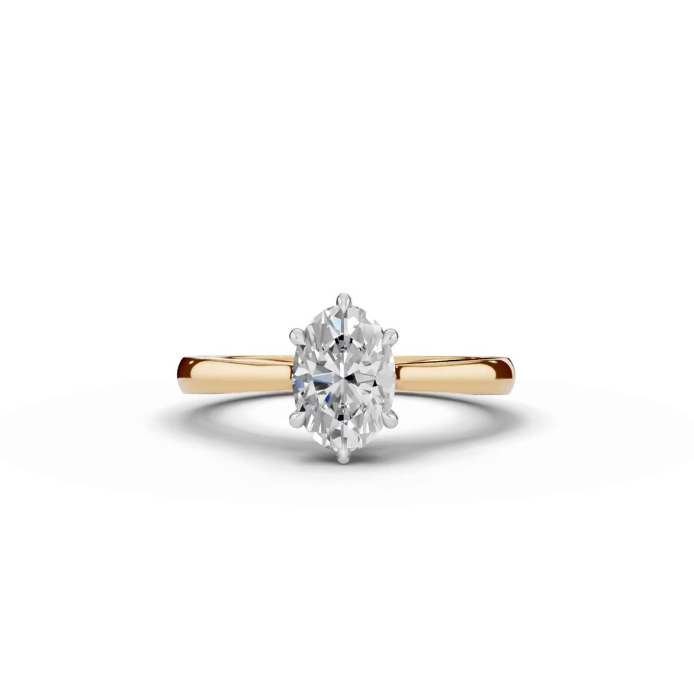 360 degree view of Tradition Cathedral Solitaire 1.00 ct. Oval Lab Engagement Ring (2.2mm)