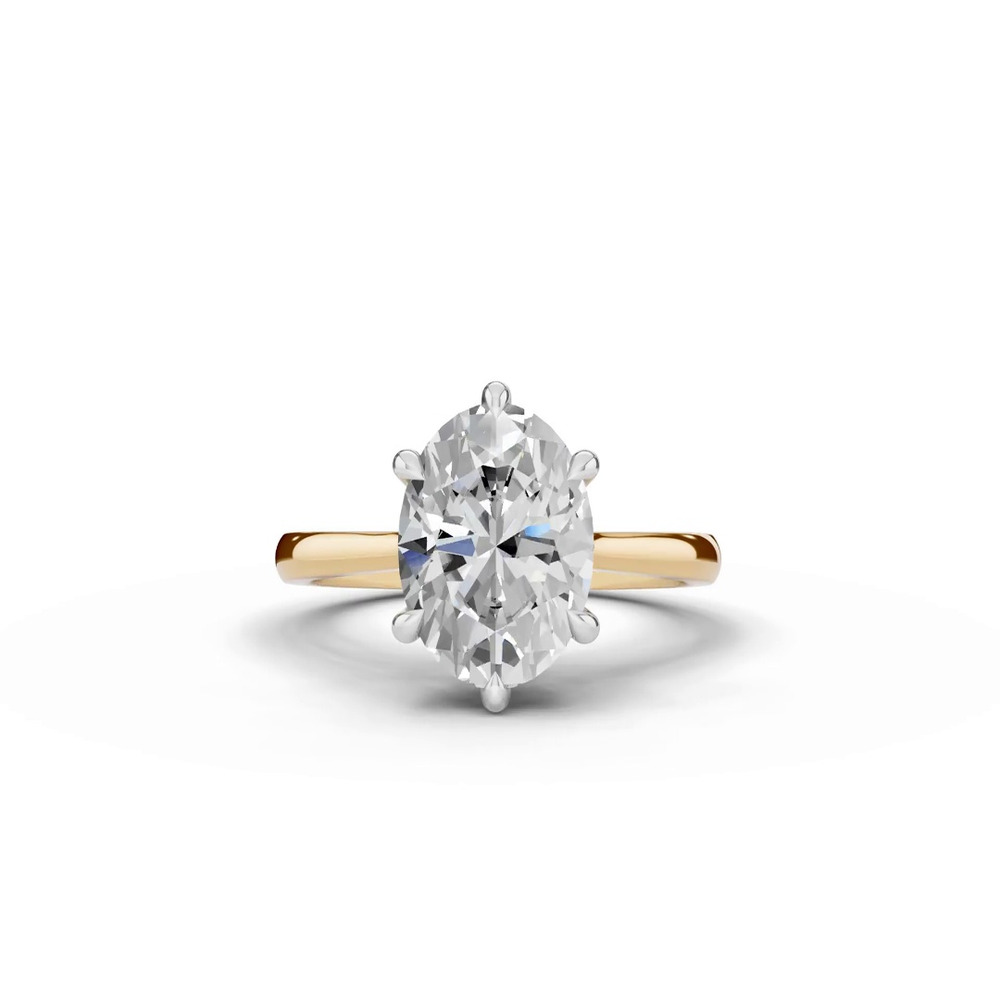 360 degree view of Tradition Cathedral Solitaire 3.00 ct. Oval Lab Engagement Ring (2.2mm)