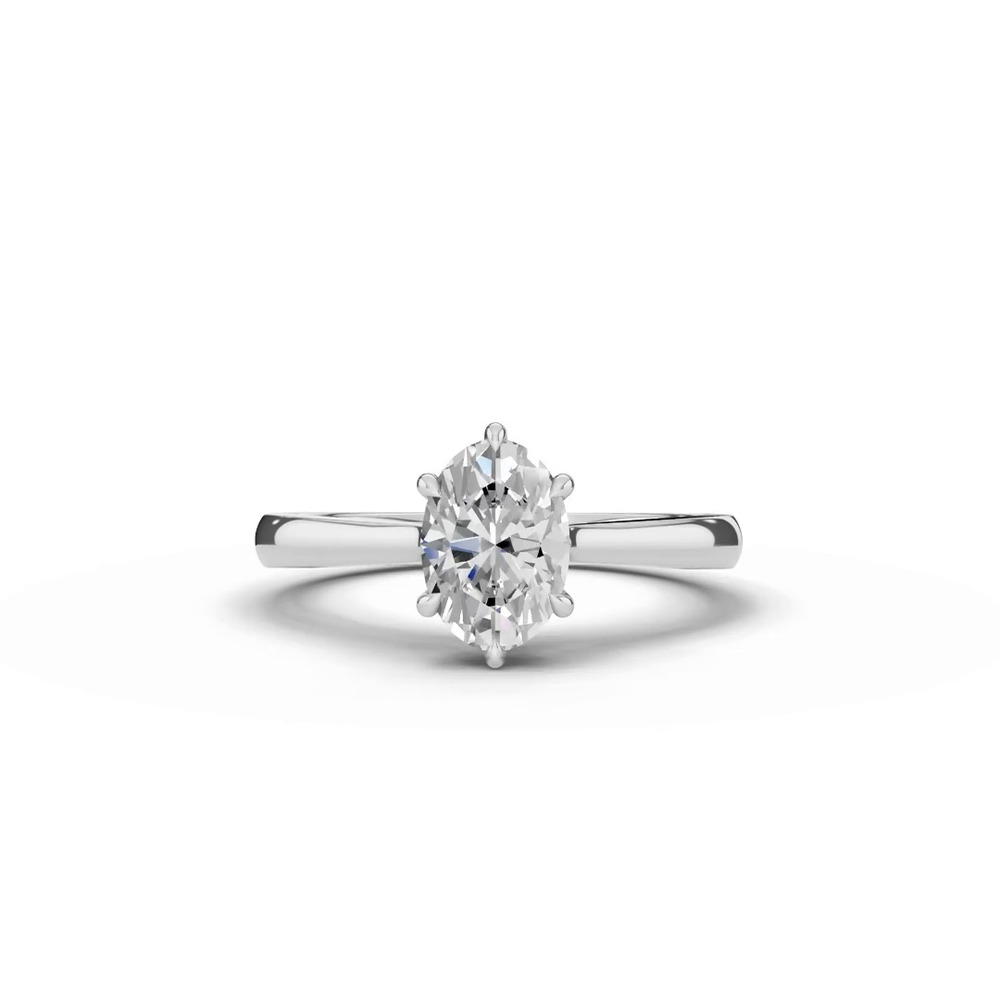 360 degree view of Tradition Cathedral Solitaire 1.00 ct. Oval Lab Engagement Ring (2.2mm)