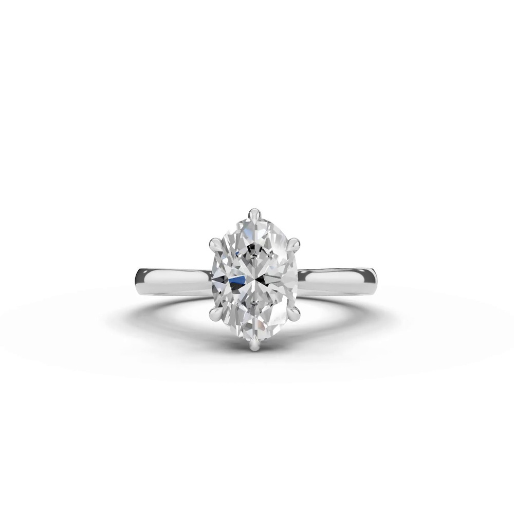 360 degree view of Tradition Cathedral Solitaire 1.50 ct. Oval Lab Engagement Ring (2.2mm)