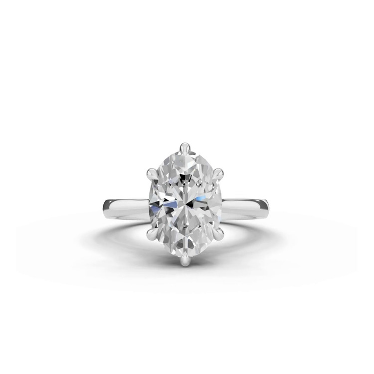 360 degree view of Tradition Cathedral Solitaire 3.00 ct. Oval Lab Engagement Ring (2.2mm)