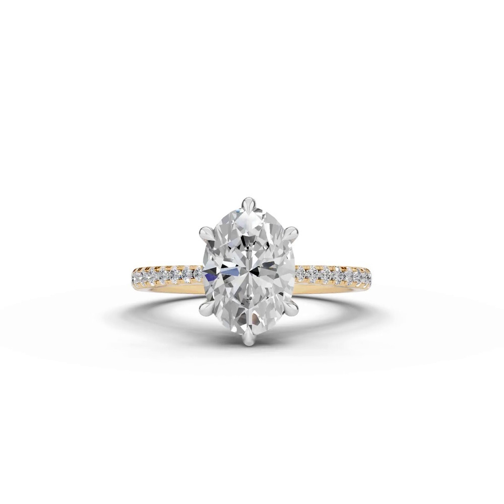 360 degree view of Tradition Cathedral Pavé 2.00 ct. Oval Lab Engagement Ring (1.8mm)