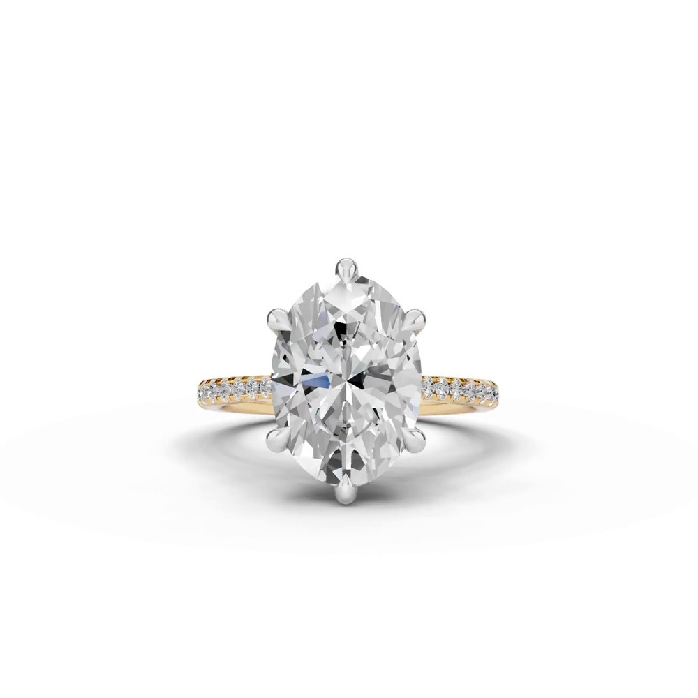 360 degree view of Tradition Cathedral Pavé 4.00 ct. Oval Lab Engagement Ring (1.8mm)