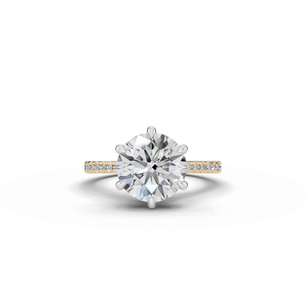360 degree view of Tradition Cathedral Pavé 3.00 ct. Round Lab Engagement Ring (1.8mm)