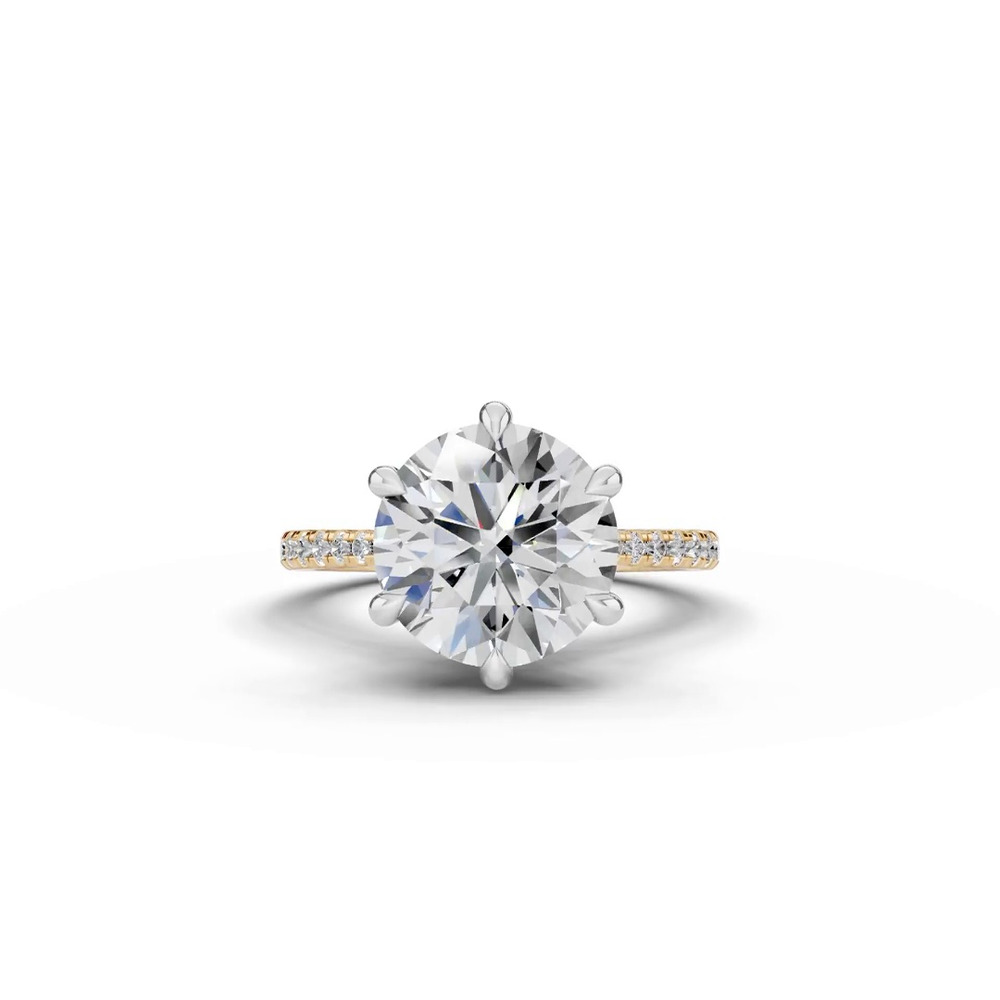 360 degree view of Tradition Cathedral Pavé 4.00 ct. Round Lab Engagement Ring (1.8mm)