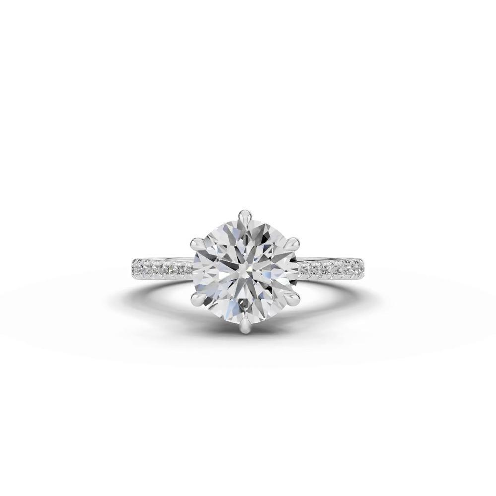 360 degree view of Tradition Cathedral Pavé 2.00 ct. Round Lab Engagement Ring (1.8mm)