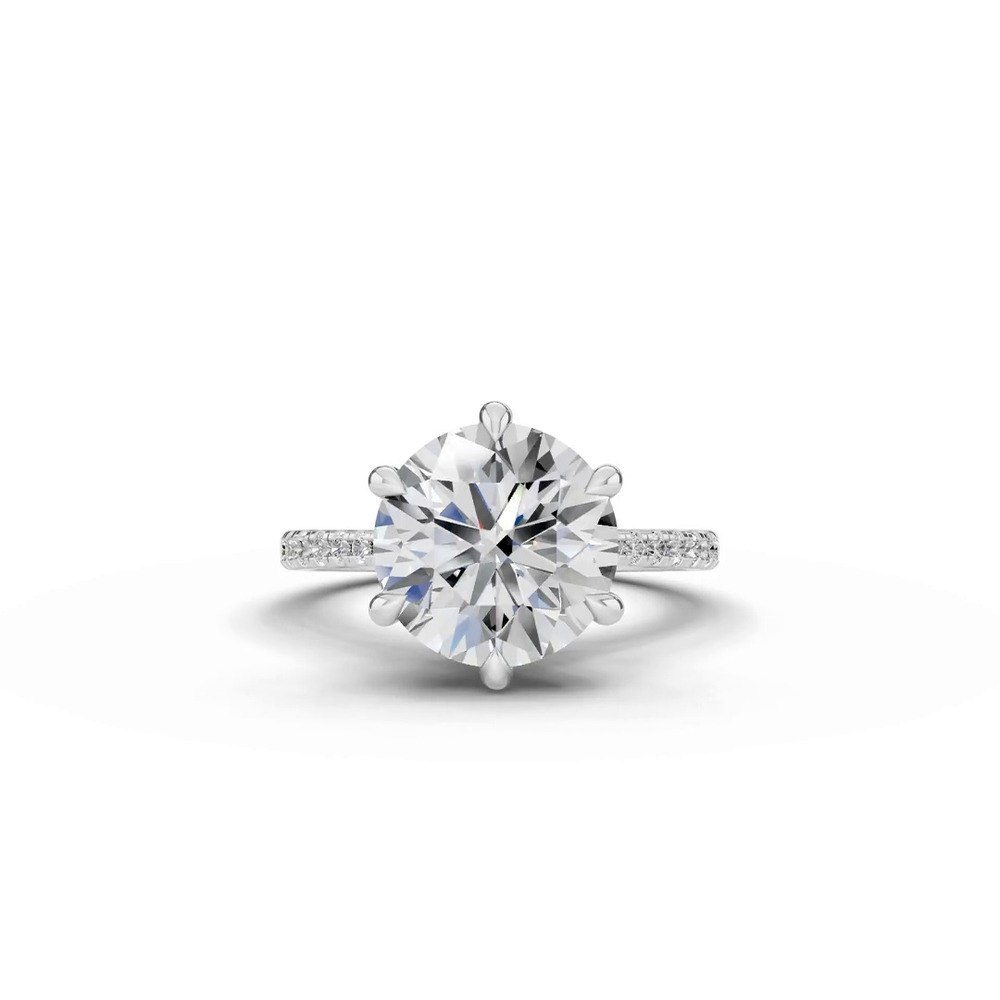 360 degree view of Tradition Cathedral Pavé 4.00 ct. Round Lab Engagement Ring (1.8mm)