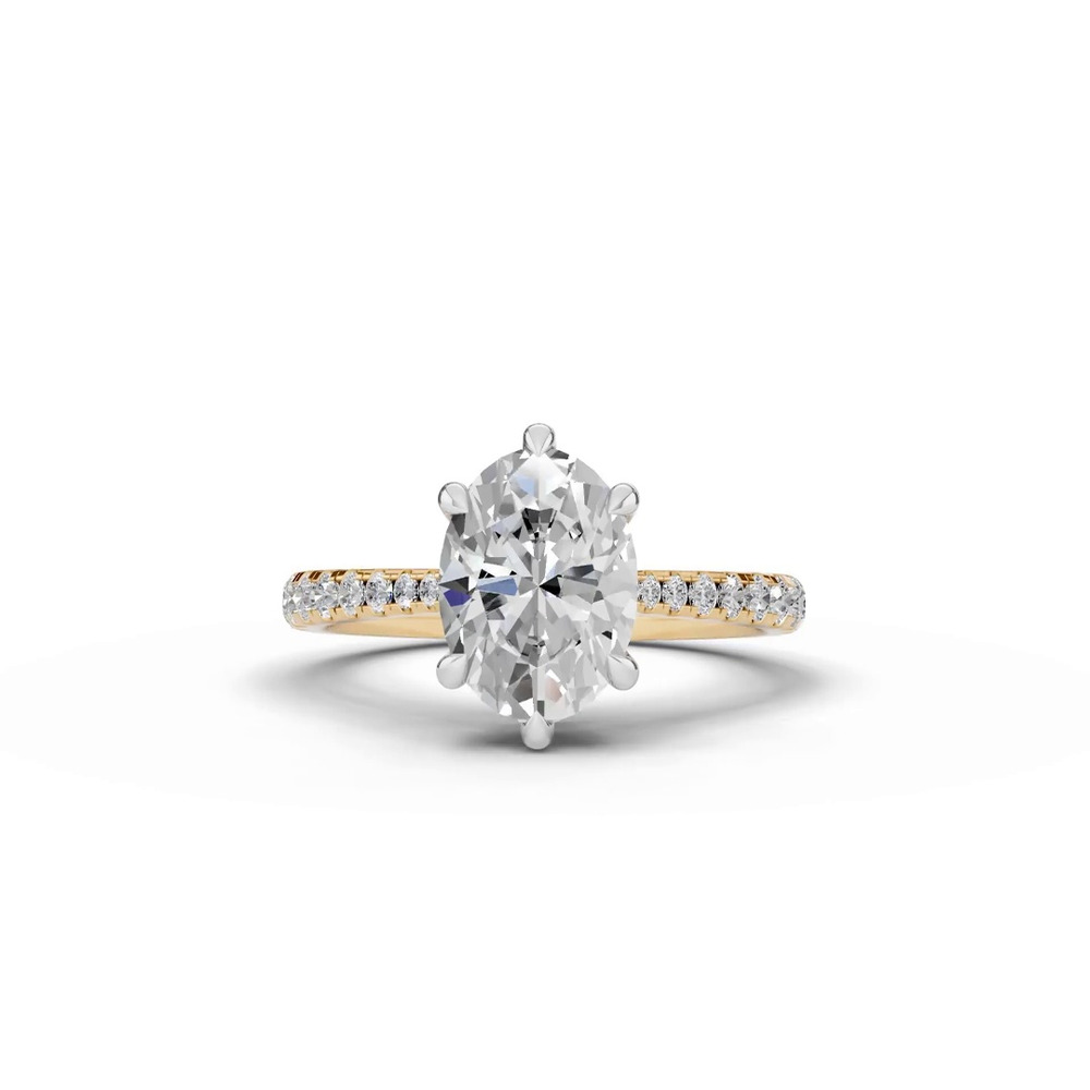 360 degree view of Tradition Cathedral Pavé 2.00 ct. Oval Lab Engagement Ring (2.2mm)