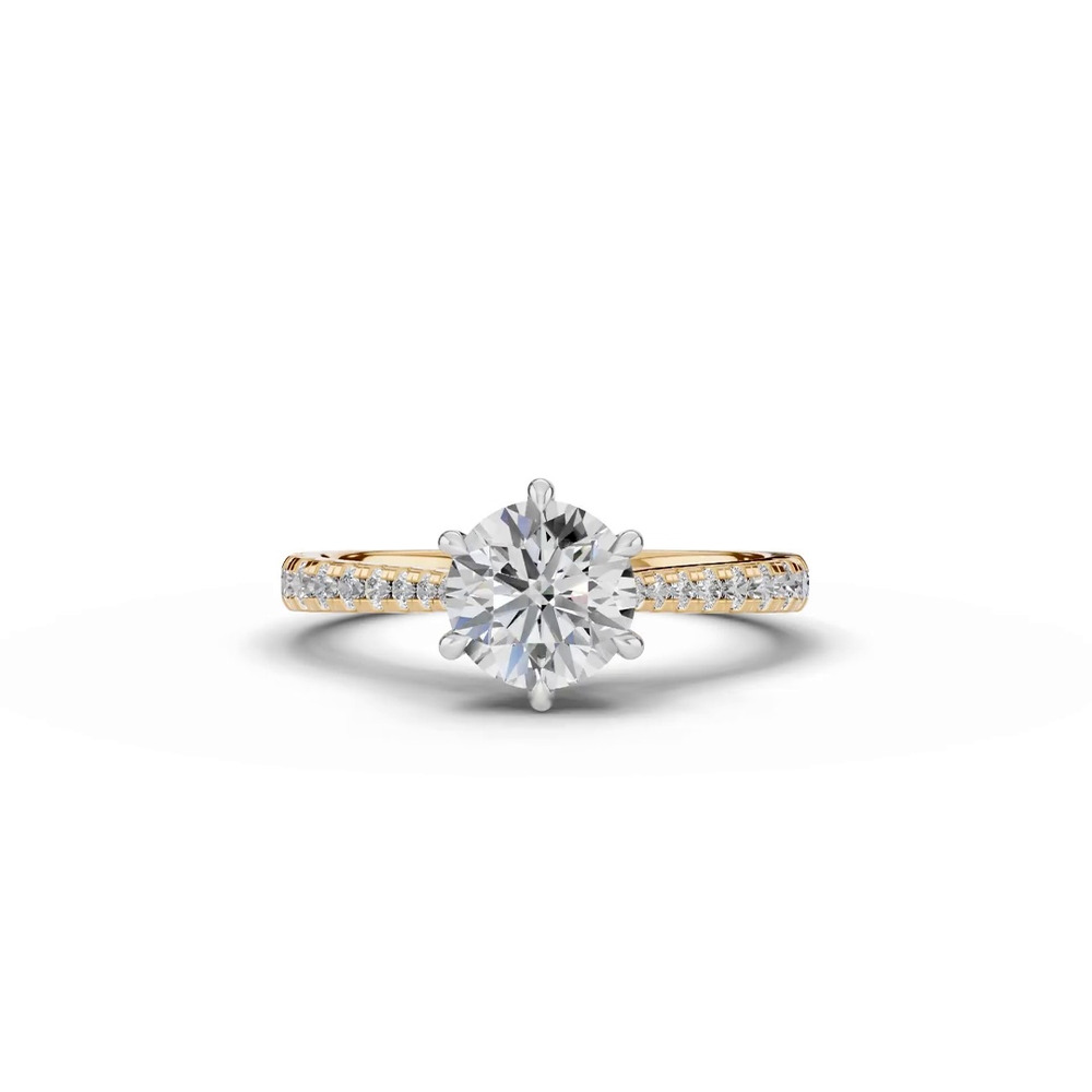 360 degree view of Tradition Cathedral Pavé 1.00 ct. Round Lab Engagement Ring (2.2mm)