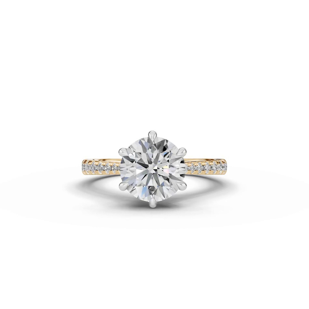 360 degree view of Tradition Cathedral Pavé 2.00 ct. Round Lab Engagement Ring (2.2mm)