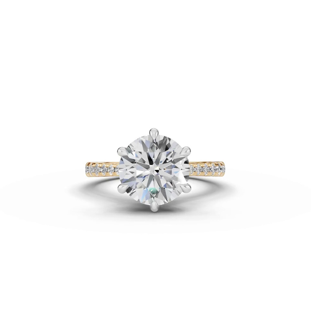 360 degree view of Tradition Cathedral Pavé 3.00 ct. Round Lab Engagement Ring (2.2mm)
