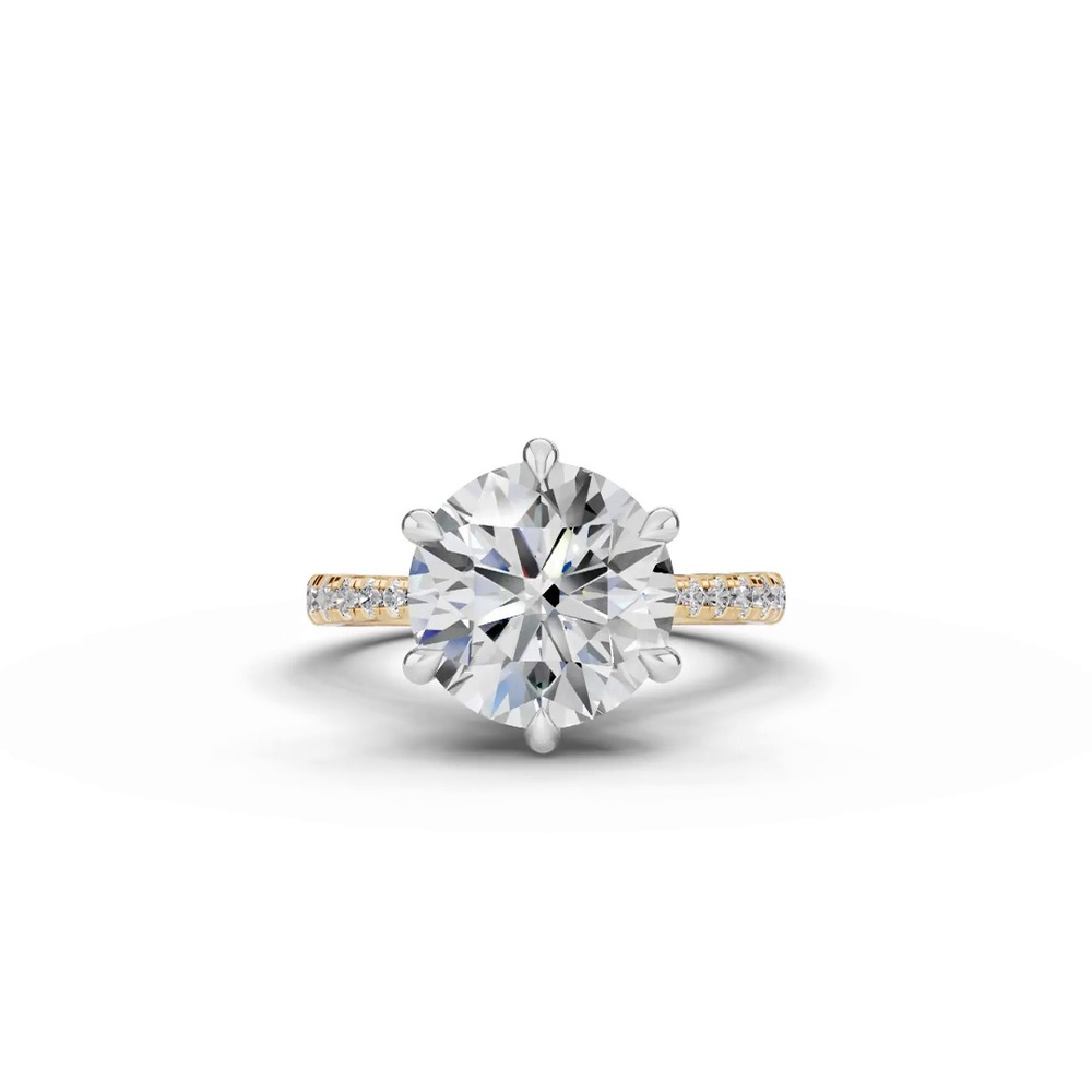 360 degree view of Tradition Cathedral Pavé 4.00 ct. Round Lab Engagement Ring (2.2mm)