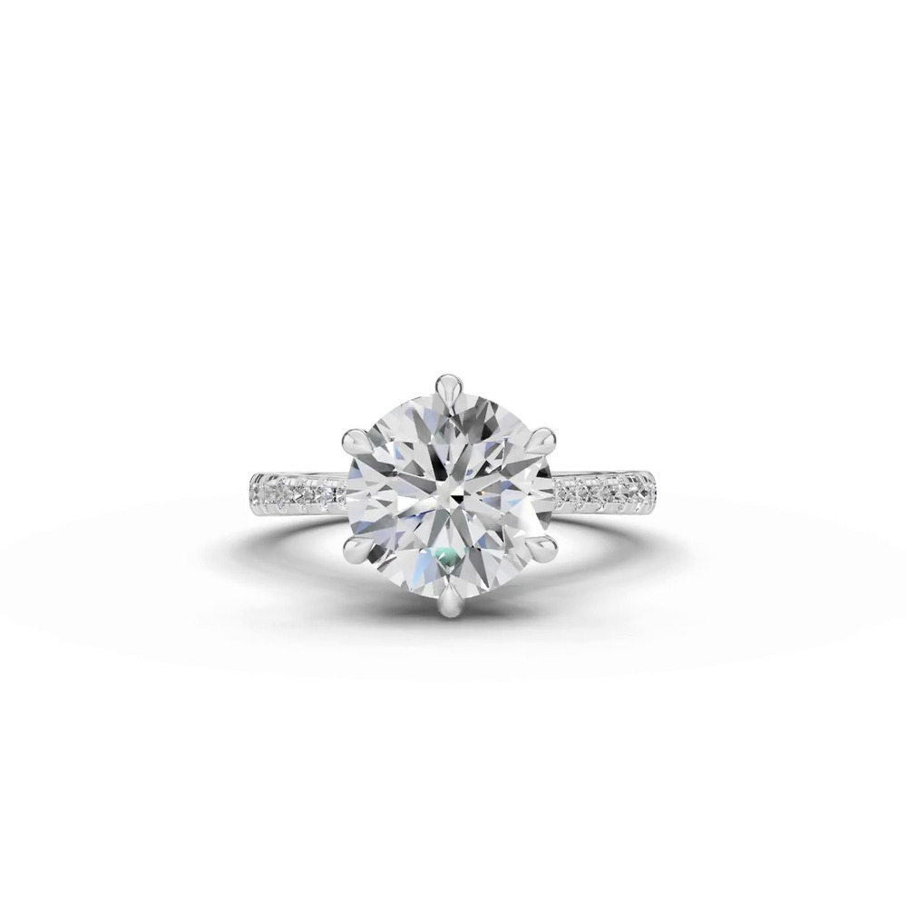 360 degree view of Tradition Cathedral Pavé 3.00 ct. Round Lab Engagement Ring (2.2mm)