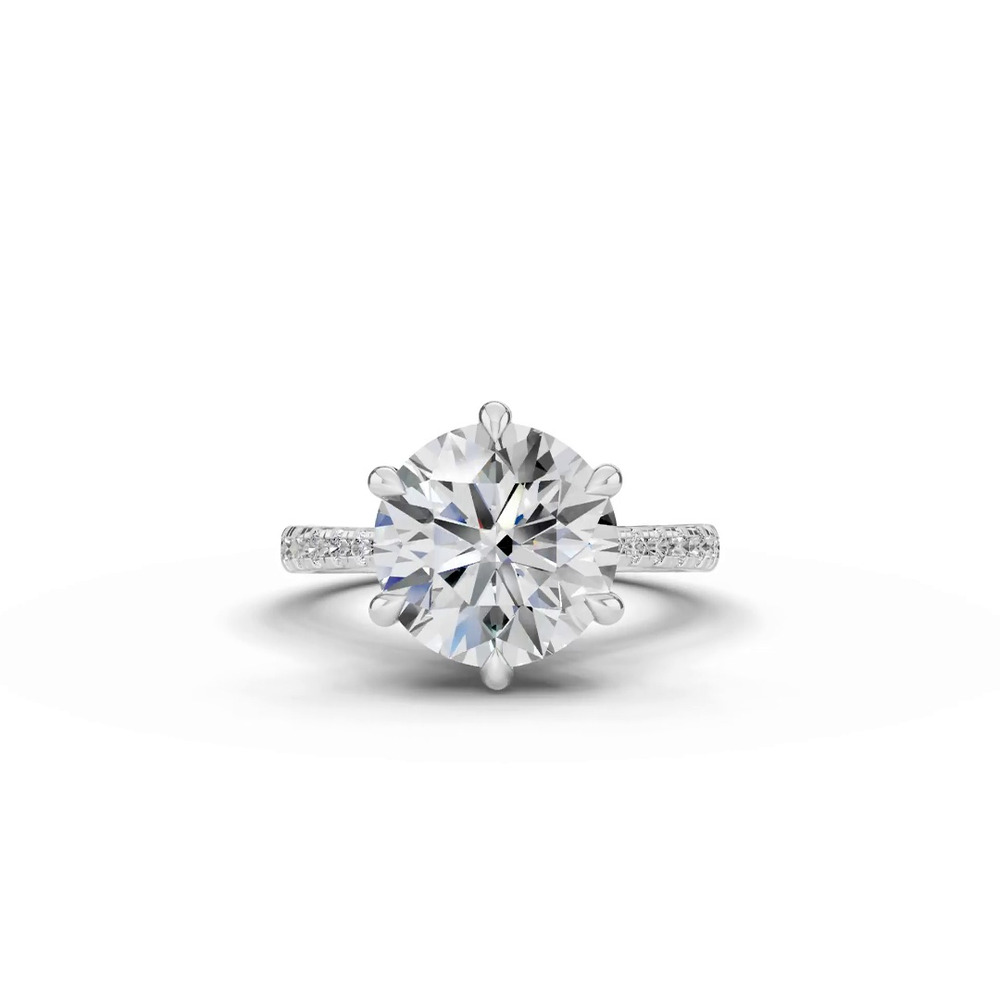 360 degree view of Tradition Cathedral Pavé 4.00 ct. Round Lab Engagement Ring (2.2mm)