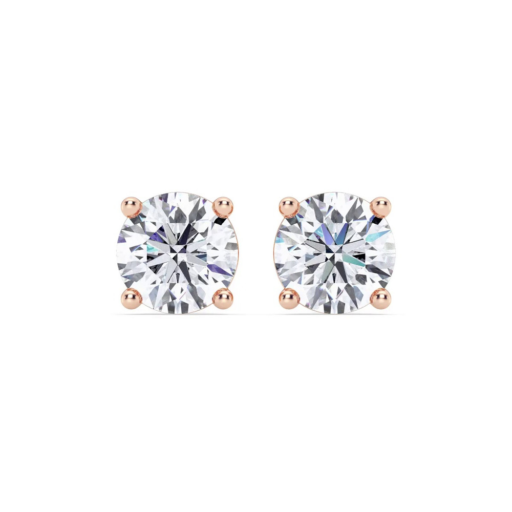 360 degree view of Lab Diamond Stud Screw-Back Earrings (4.00 ct. tw.)