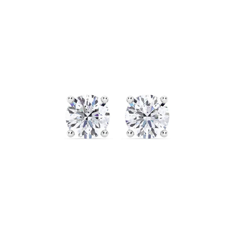 360 degree view of Lab Diamond Stud Screw-Back Earrings (2 ct. tw.)