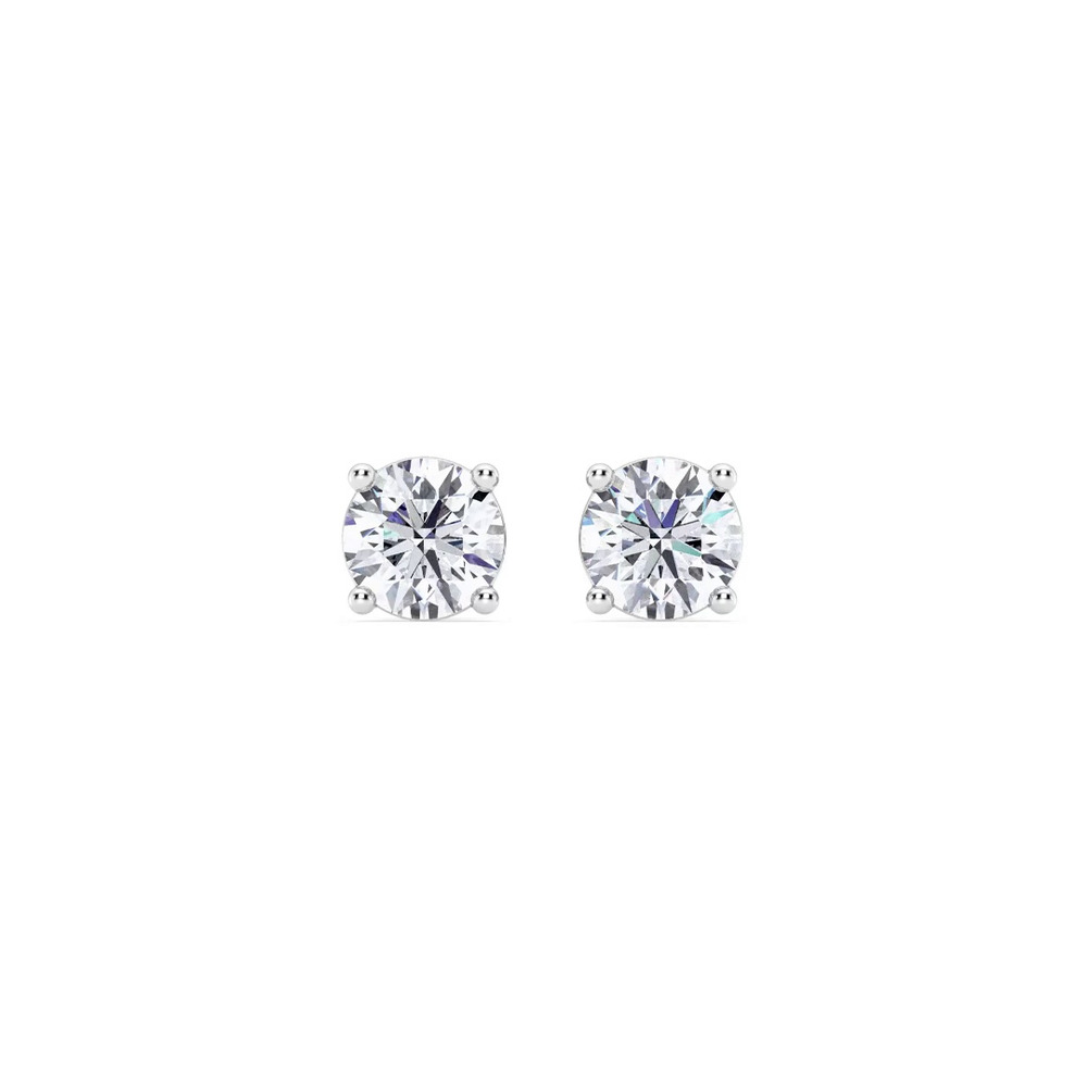 360 degree view of Lab Diamond Stud Screw-Back Earrings (1 ct. tw.)