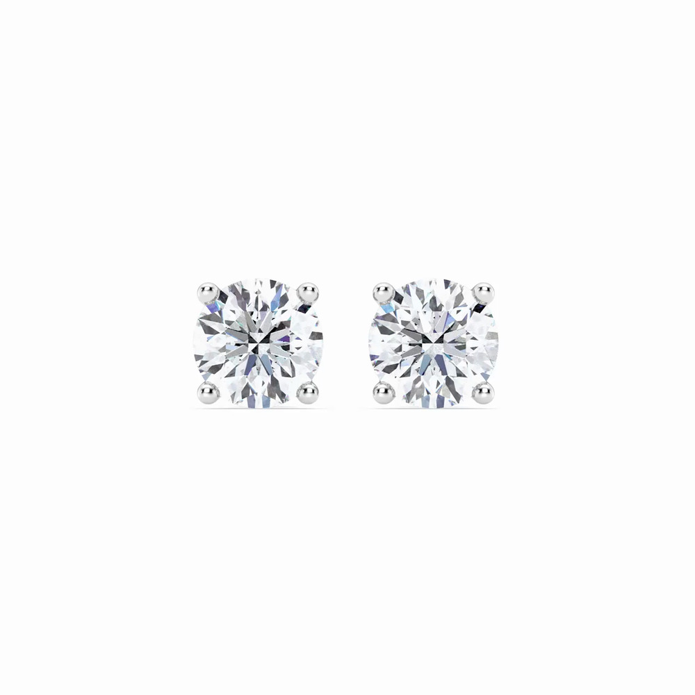 360 degree view of Lab Diamond Stud Screw-Back Earrings (2 ct. tw.)
