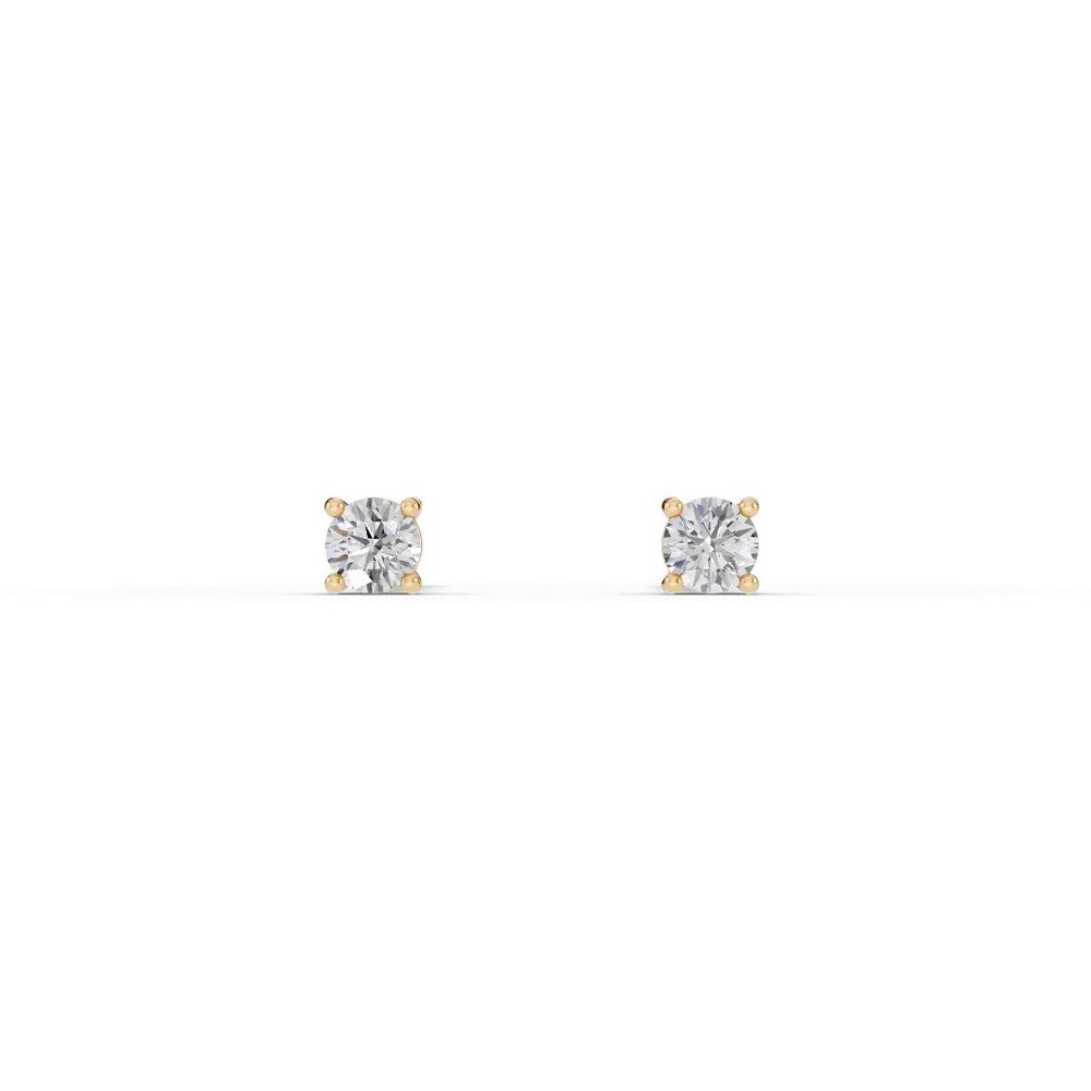 360 degree view of Stackable Lab Diamond Studs