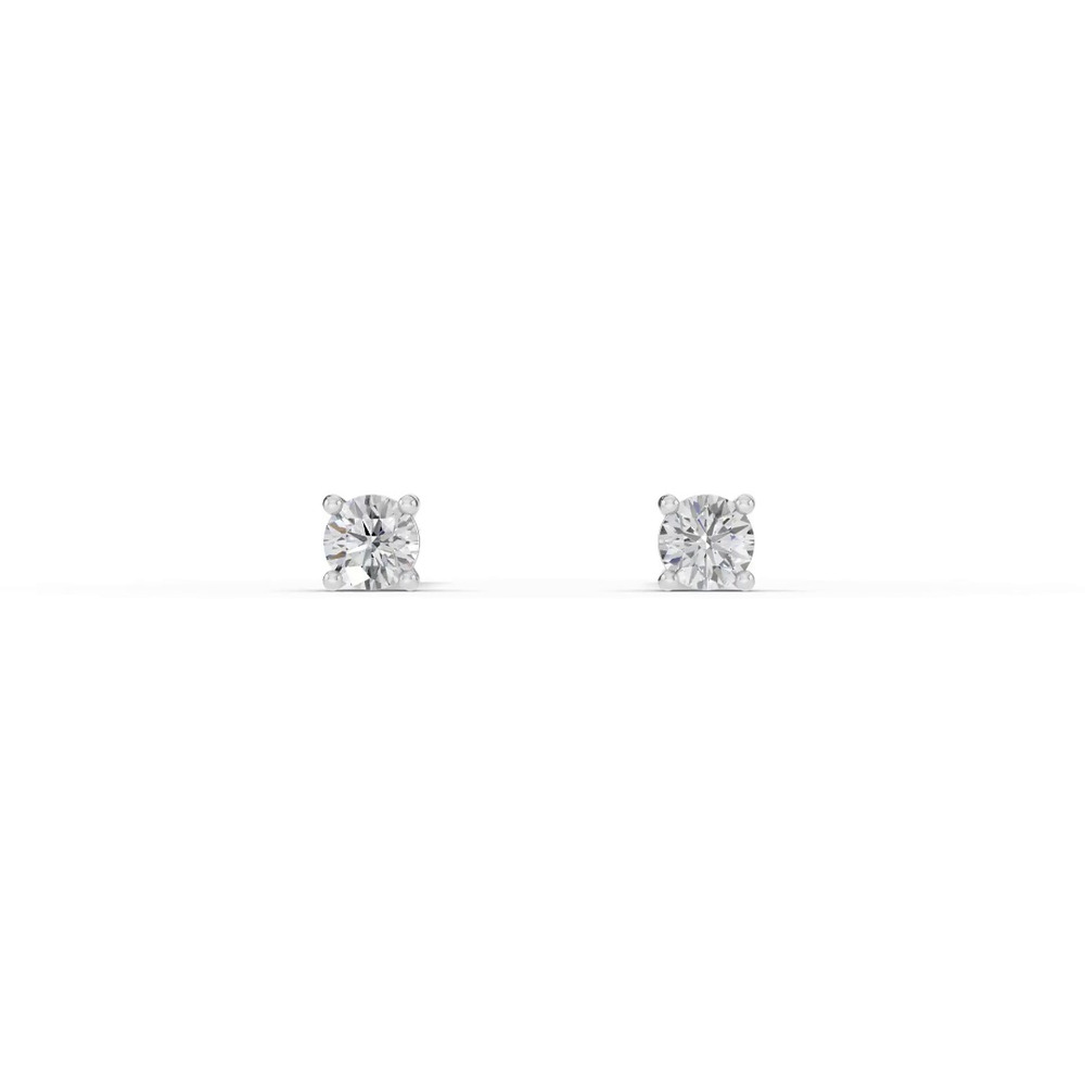 360 degree view of Stackable Lab Diamond Silver Studs