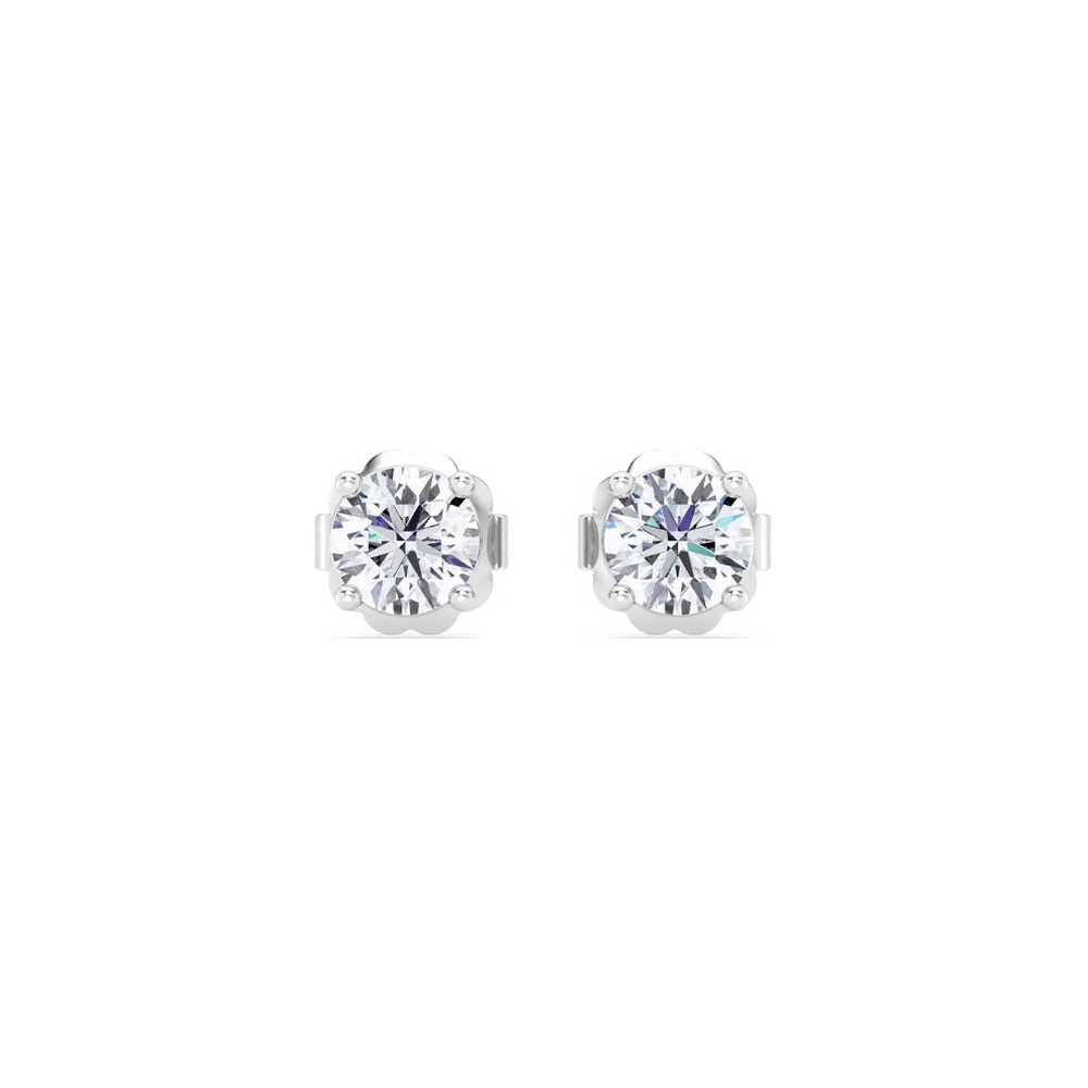 360 degree view of Lab Diamond Silver Stud Earrings (1/3 ct. tw.)