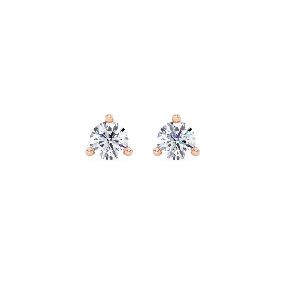 360 degree view of Three-Prong Martini Lab Diamond Screw-Back Earrings (3/4 ct. tw.)