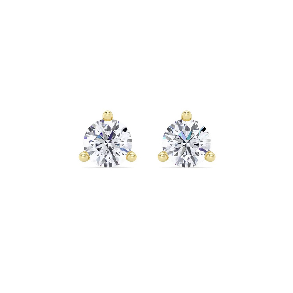 360 degree view of Three-Prong Martini Lab Diamond Screw-Back Earrings (1 1/2 ct. tw.)