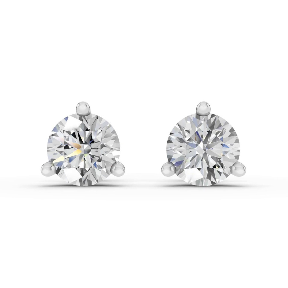 360 degree view of Three-Prong Martini Lab Diamond Guardian Back Earrings (5 ct. tw.)