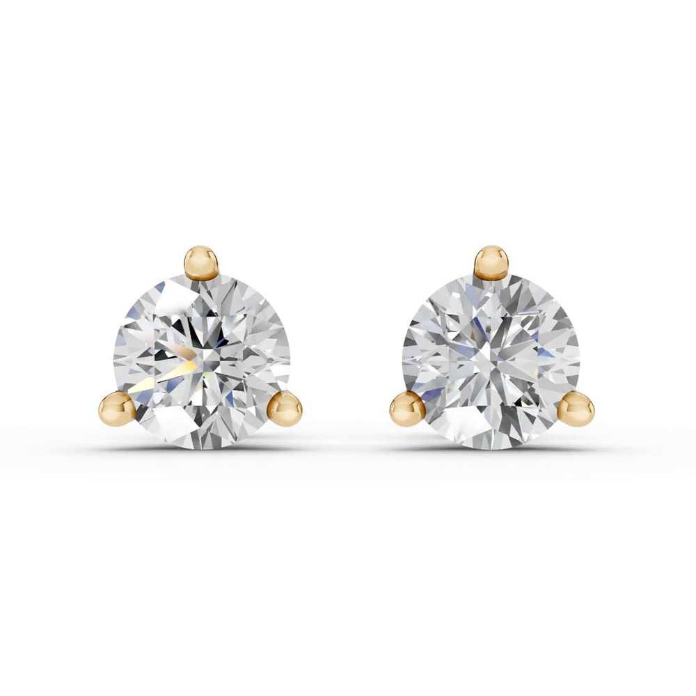 360 degree view of Three-Prong Martini Lab Diamond Guardian Back Earrings (5 ct. tw.)