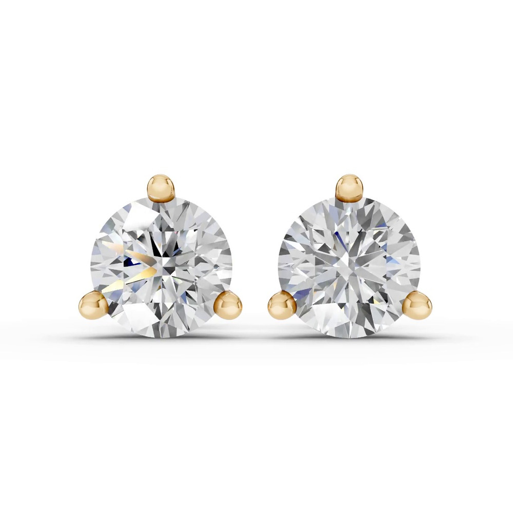 360 degree view of Three-Prong Martini Lab Diamond Guardian Back Earrings (6 ct. tw.)