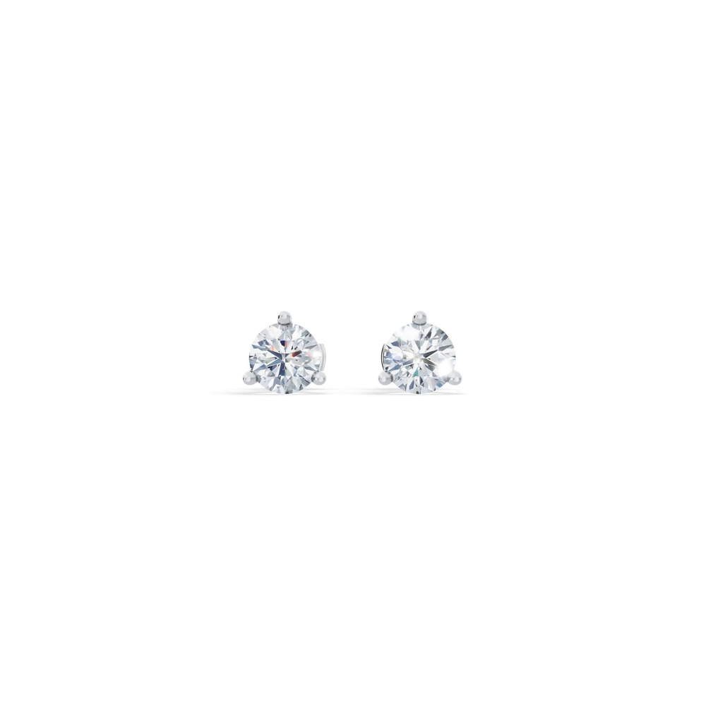 360 degree view of Three-Prong Martini Lab Diamond Guardian Back Earrings (3 ct. tw.)