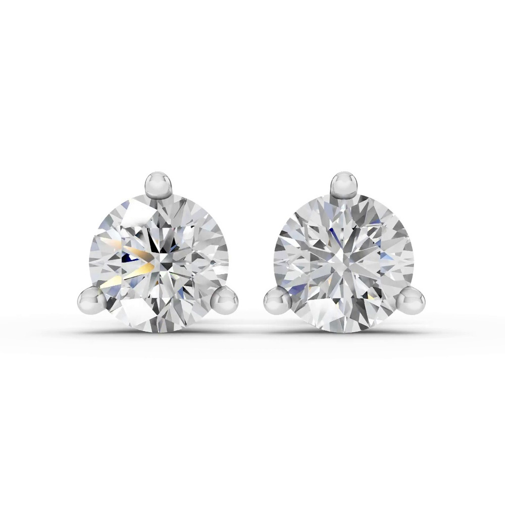 360 degree view of Three-Prong Martini Lab Diamond Guardian Back Earrings (6 ct. tw.)