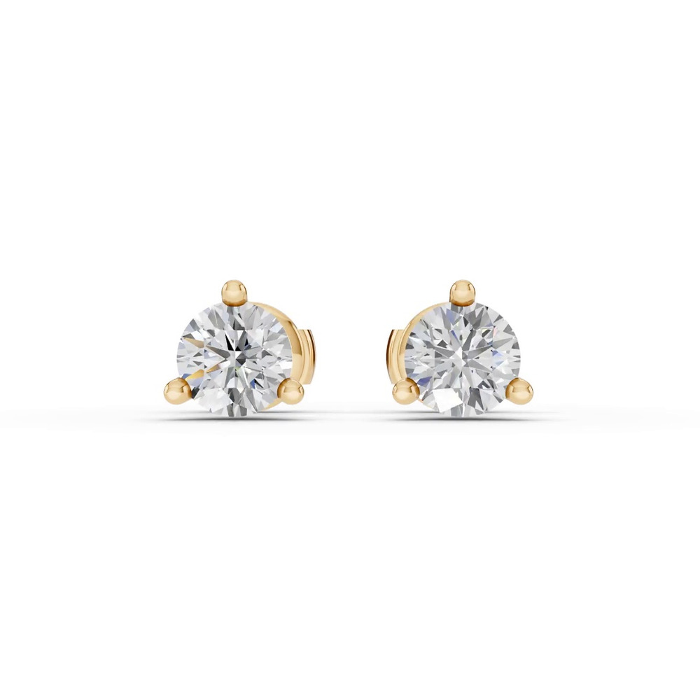 360 degree view of Three-Prong Martini Lab Diamond Guardian Back Earrings (1.50 ct. tw.)