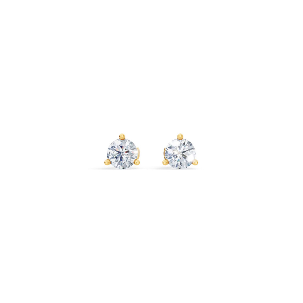 360 degree view of Three-Prong Martini Lab Diamond Guardian Back Earrings (3 ct. tw.)