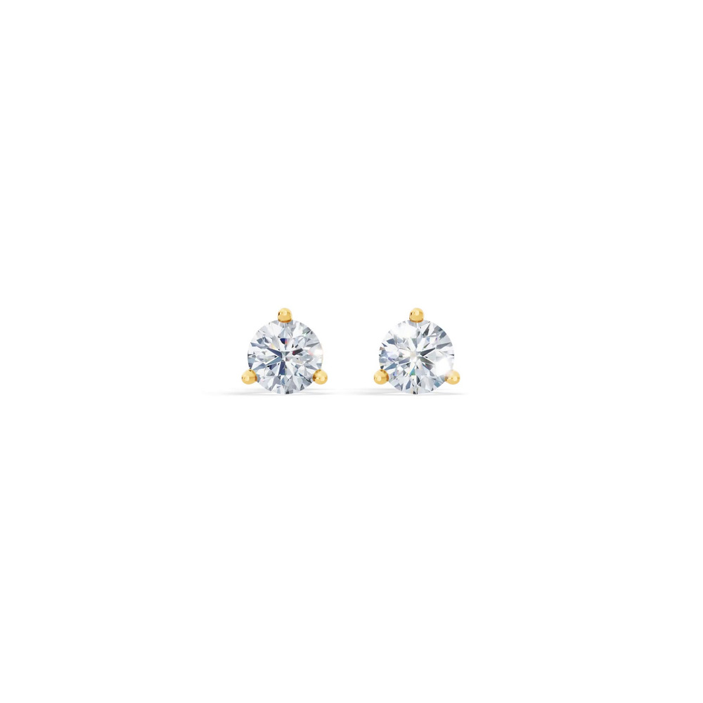 360 degree view of Three-Prong Martini Lab Diamond Guardian Back Earrings (4 ct. tw.)