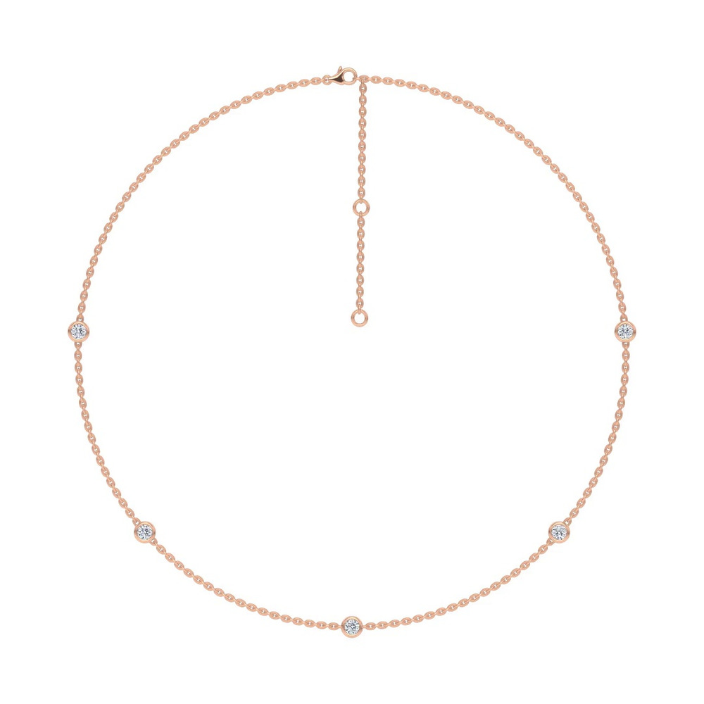 360 degree view of Garelle Diamond Station Necklace