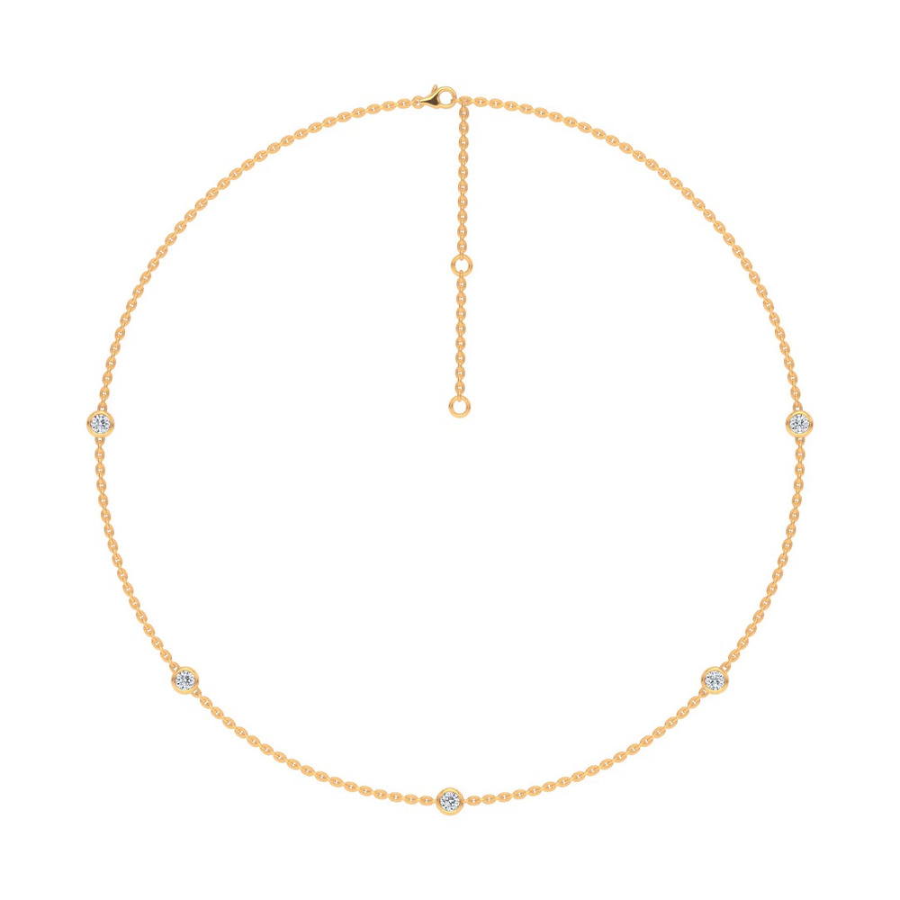 360 degree view of Garelle Diamond Station Necklace