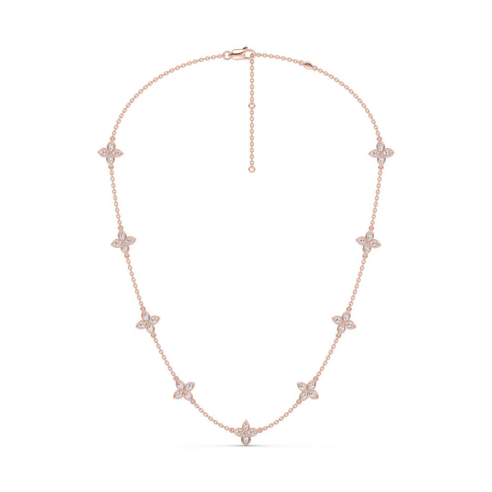 360 degree view of Maravina Rosette Lab Necklace by Christian Siriano