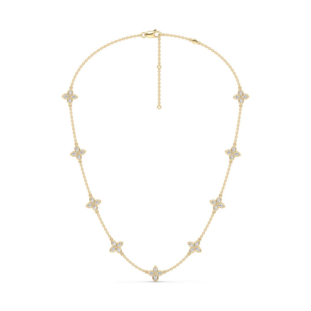 360 degree view of Maravina Rosette Lab Necklace by Christian Siriano