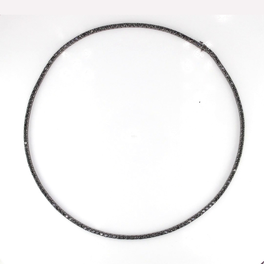 360 degree view of Black Diamond Necklace With Black Rhodium Plating (30 ct. tw.)