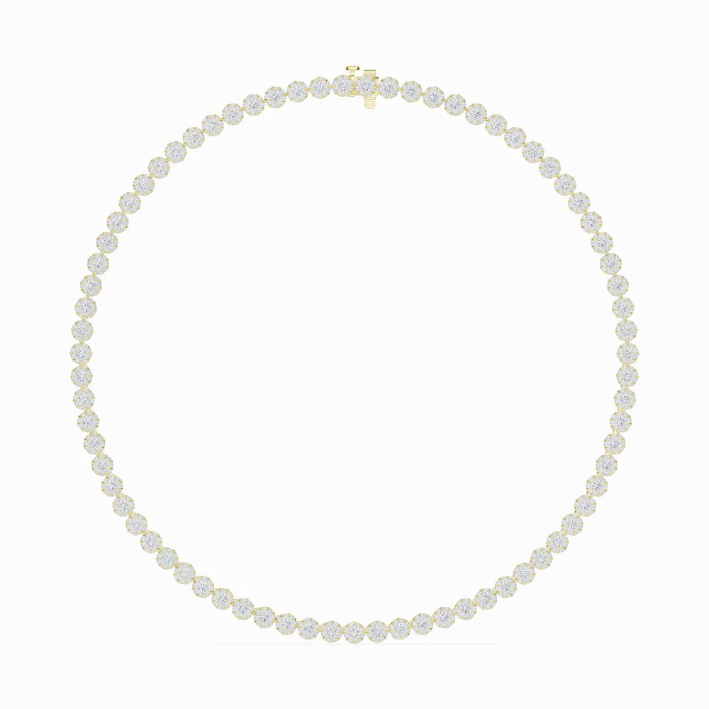 360 degree view of Double Halo Lab Diamond Necklace (10 ct. tw.)