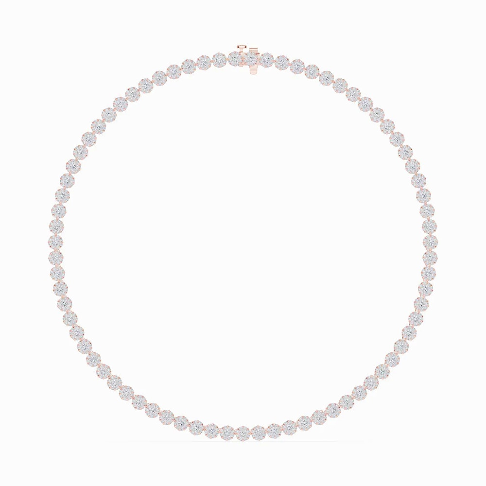 360 degree view of Double Halo Diamond Necklace (10 ct. tw.)