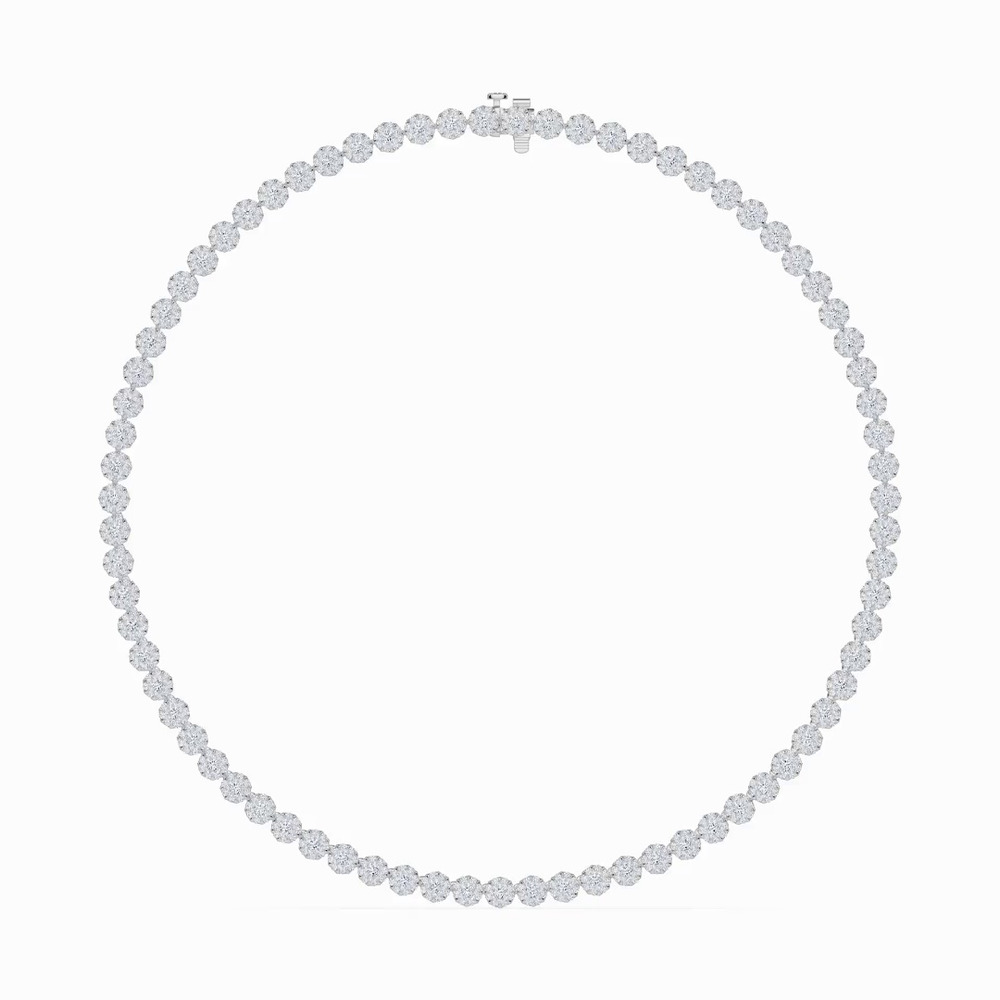 360 degree view of Double Halo Diamond Necklace (10 ct. tw.)