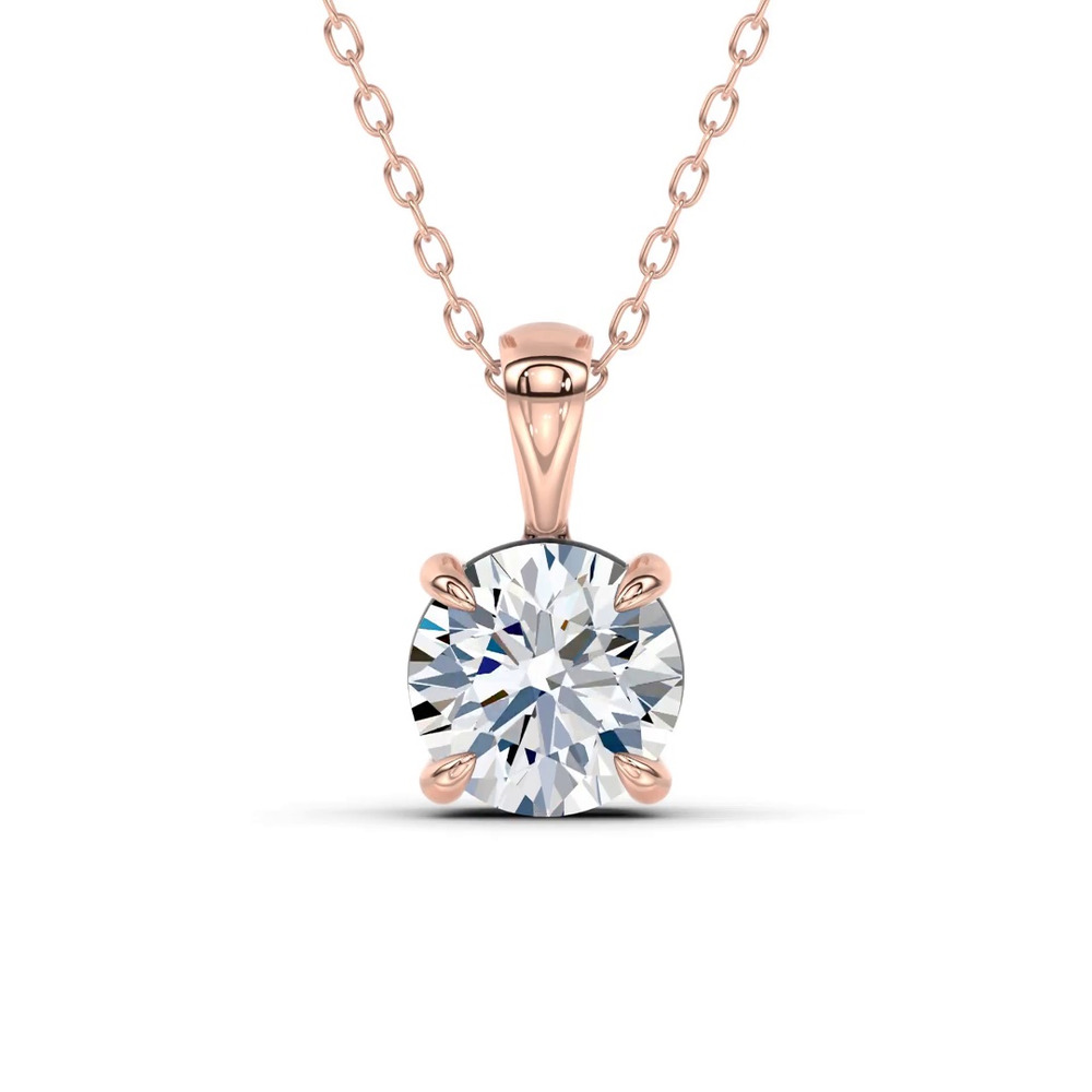 360 degree view of Midnight Halo Round Lab Pendant (2 ct. tw.) by Christian Siriano
