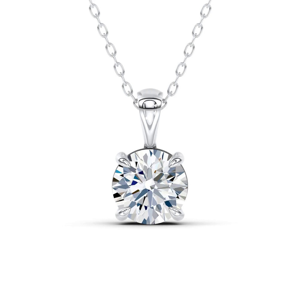 360 degree view of Midnight Halo Round Lab Pendant (2 ct. tw.) by Christian Siriano