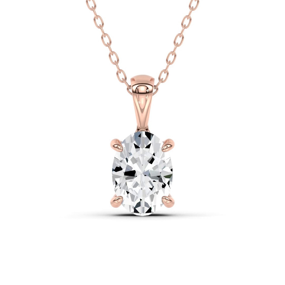 360 degree view of Midnight Halo Oval Lab Pendant (2 ct. tw.) by Christian Siriano