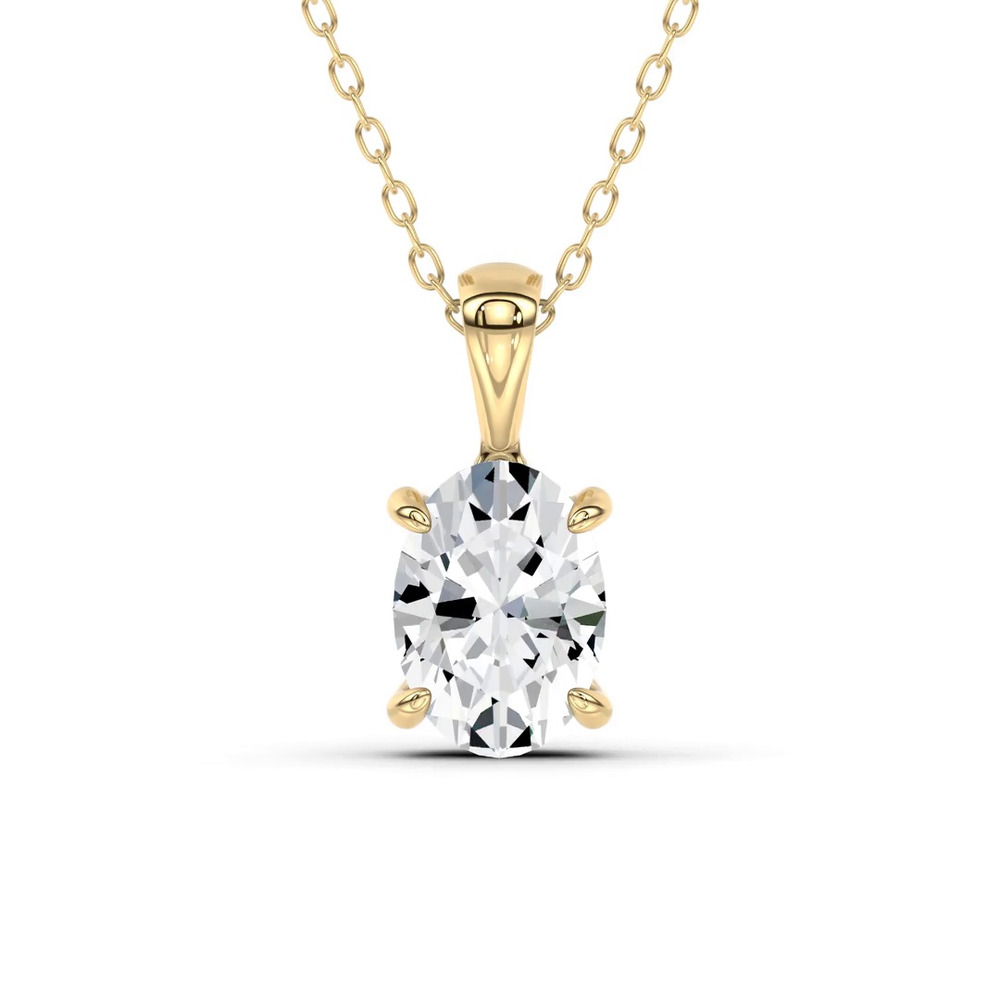 360 degree view of Midnight Halo Oval Lab Pendant (2 ct. tw.) by Christian Siriano