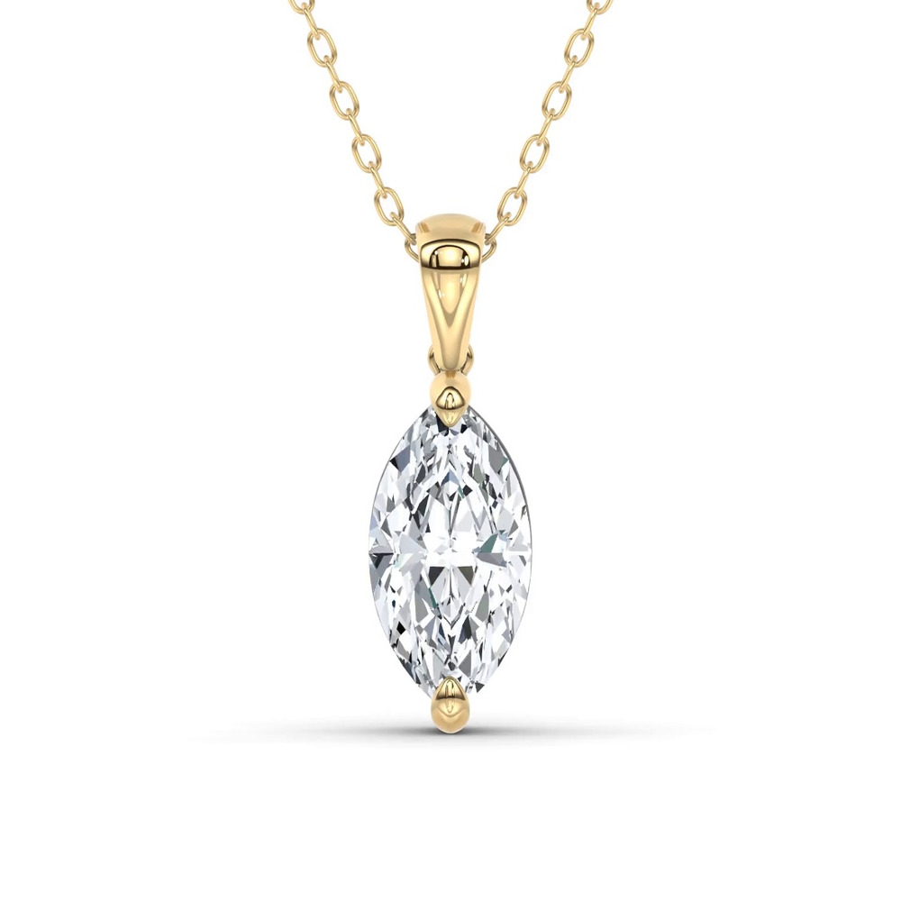 360 degree view of Midnight Halo Marquise Lab Pendant (2 ct. tw.) by Christian Siriano