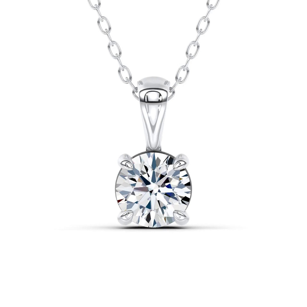 360 degree view of Midnight Halo Round Lab Pendant (1 ct. tw.) by Christian Siriano